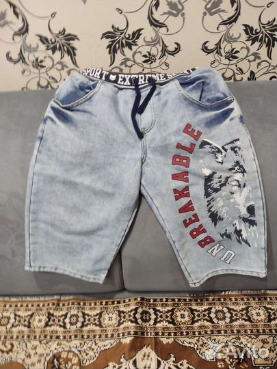 Джинсовые шорты на мальчика р152