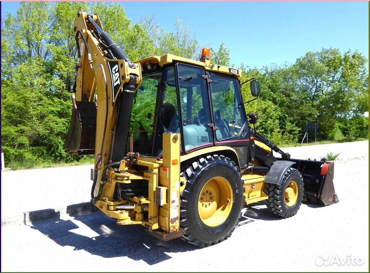 Закаленное стекло на экскаватор-погрузчик Caterpillar 428D 432D