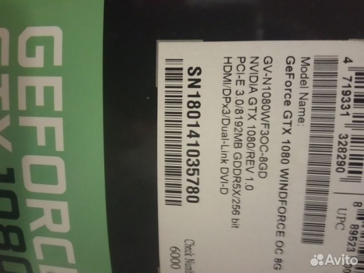 Видеокарта gtx 1080