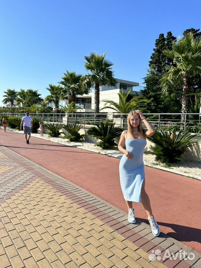 Платье вязаное женское длинное