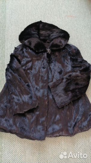 Полушубок норковый с капюшоном 48 50