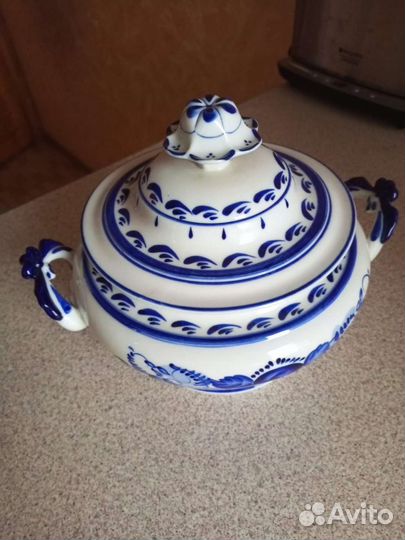 Супница гжель 2л