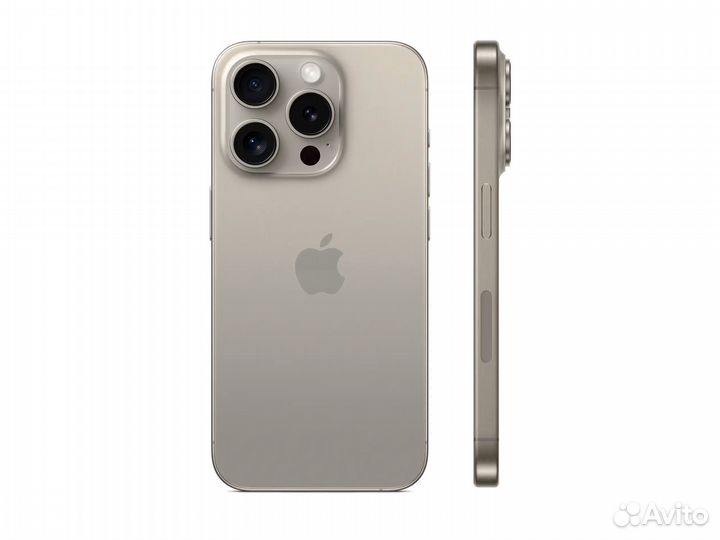 Смартфон Apple iPhone 15 Pro 256GB eSIM, Natural Titanium (Серый)