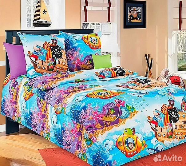 Детское постельное белье 1,5 спальное Поплин