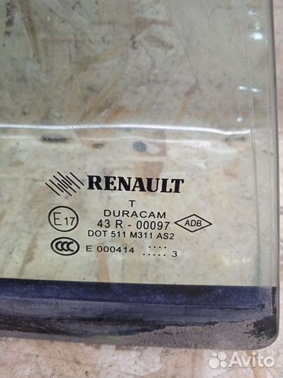 Стекло двери задней правой (форточка) Renault Mega