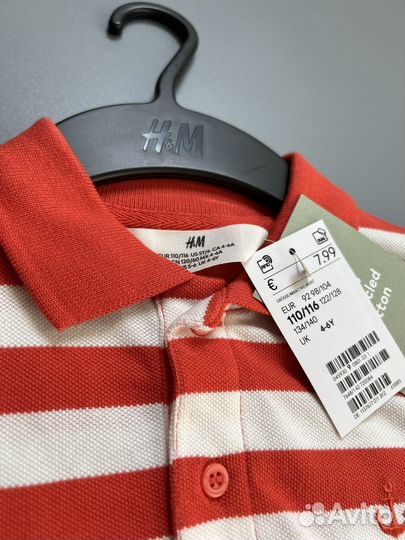 Футболка поло на мальчика H&m 110/116