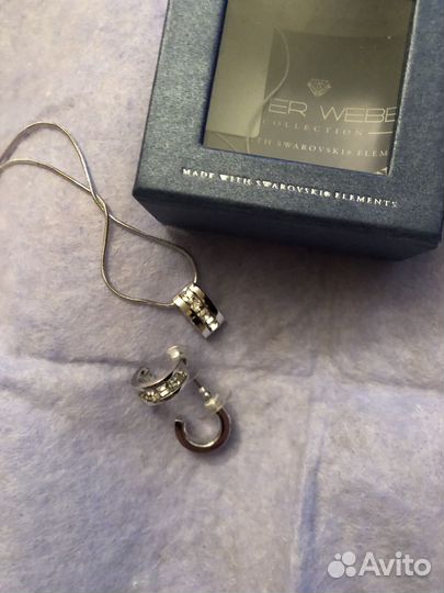 Серьги и подвеска Swarovski