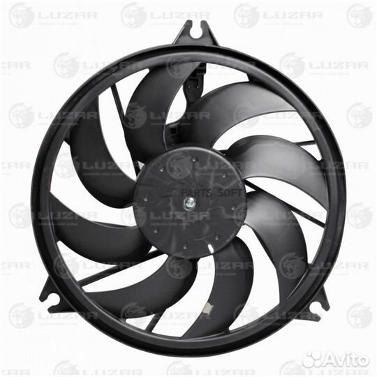 Вентилятор двигателя Peugeot 206 (00) (с кожухом)