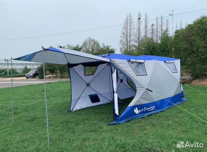 Зимняя палатка куб трехслойная 400х200