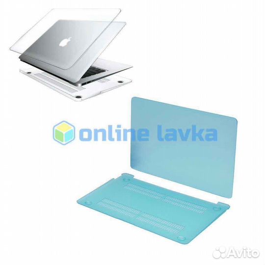 Накладка для Macbook Pro 13 прозрачно голубой (201