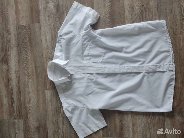 Рубашки школьные белые с коротким, длинным рукавом