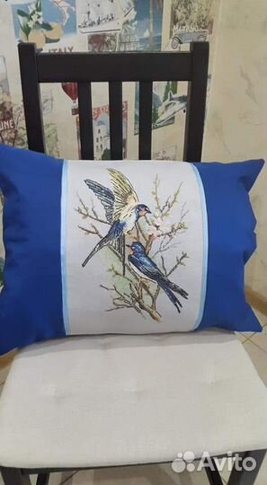 Подушка вышивка