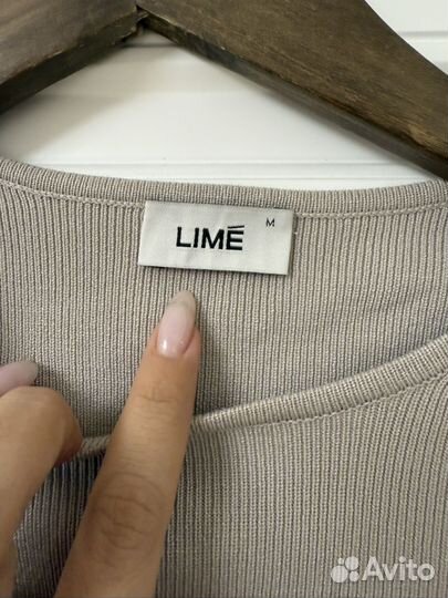 Платье трикотажное лапша lime