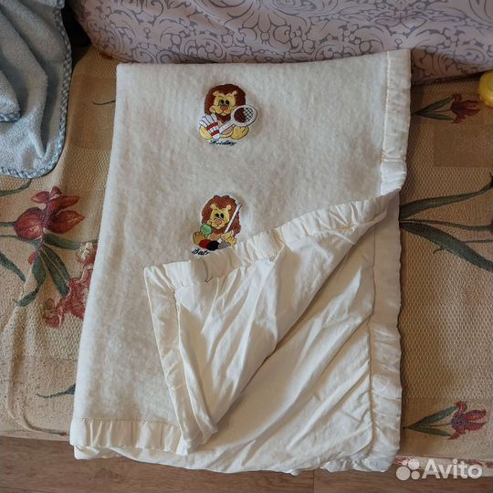 Одеяло детское шерстяное, байковое