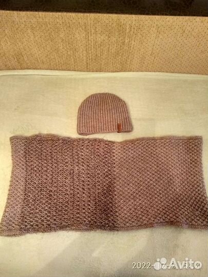 Комплект шапка и снуд женский