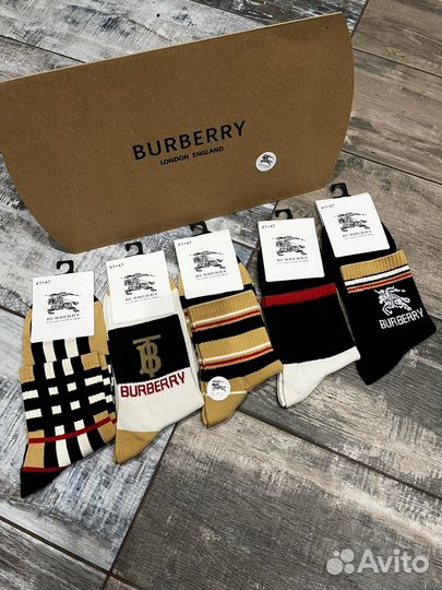 Носки мужские Burberry комплект 5 пар новые