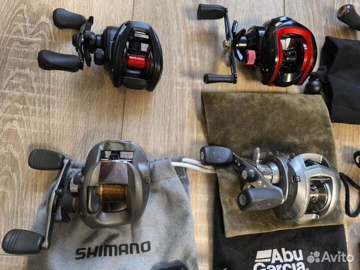 Мульт. катушки леворук. Abu Garcia, Daiwa, Shimano