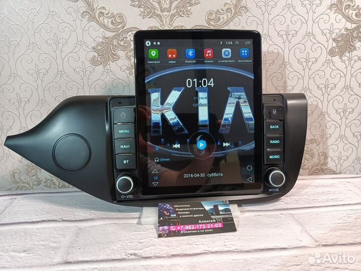Магнитола Kia Ceed 2 на андроиде новая Tesla
