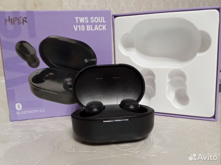 Наушники беспроводные hiper tws soul v10 black