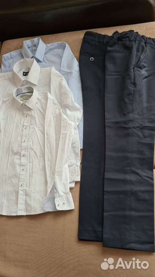 Рубашки и брюки школьные р.134-140 на мальчика