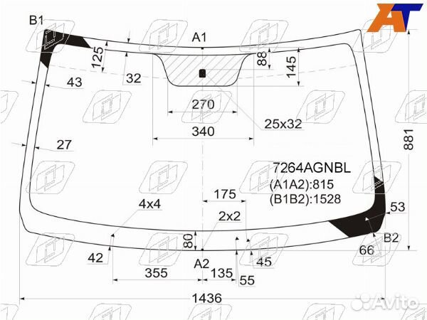 Стекло лобовое renault logan