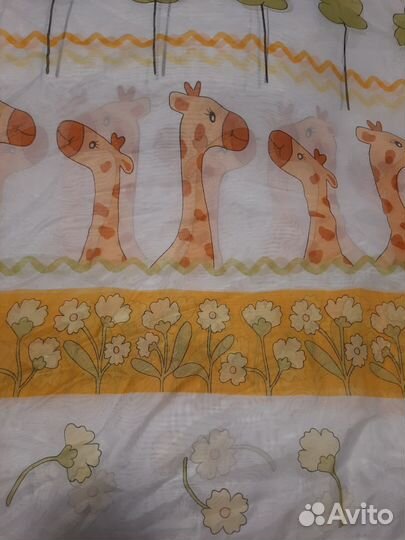 Тюль для детской: ширина 5,9м,высота 2,35м