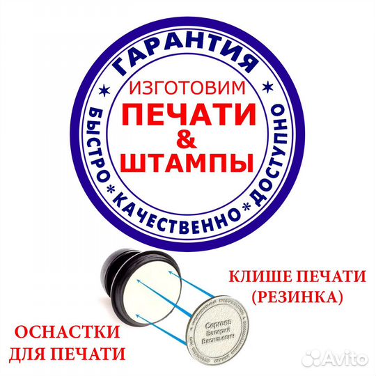 Изготовление печатей и штампов (за час)