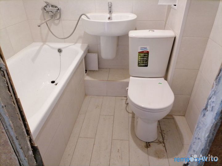 Ремонт ванной комнаты под ключ, все этапы