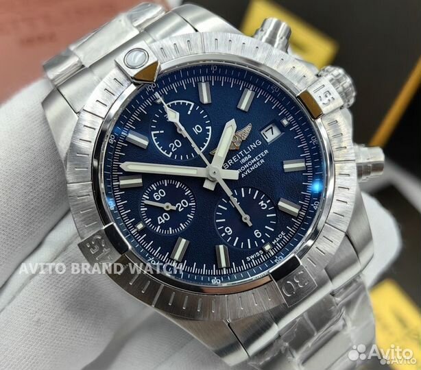 Часы Breitling avenget blue dial new