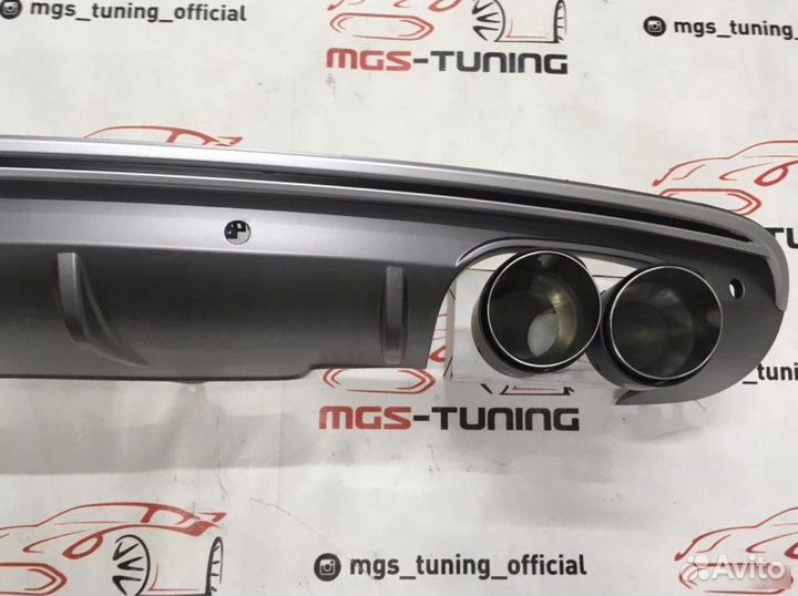 Диффузор Audi Q5 (SQ5) для S-line + Akrapovic