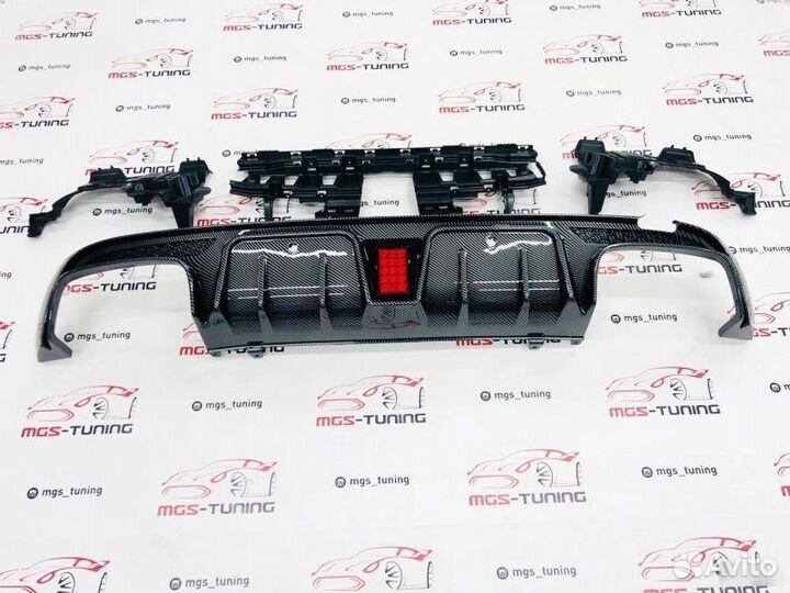 Диффузор (B) под карбон Mercedes w205