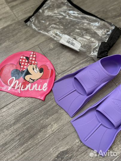 Ласты и шапочка для плавания