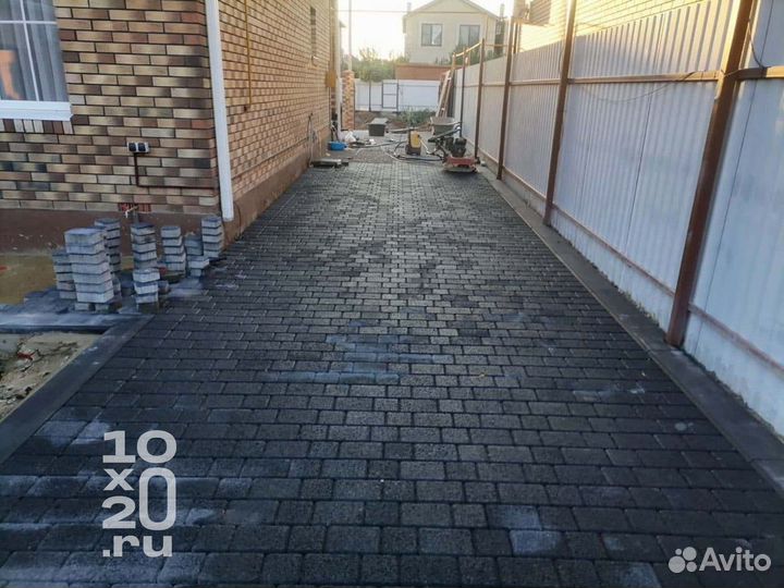 Тротуарная плитка, брусчатка, бордюры под ключ