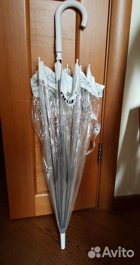 Зонт-трость прозрачный