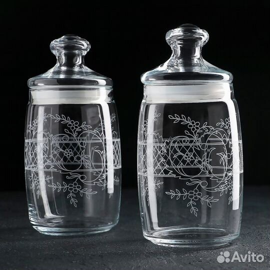 Набор банок для сыпучих продуктов «Ассоль», 1,1 л