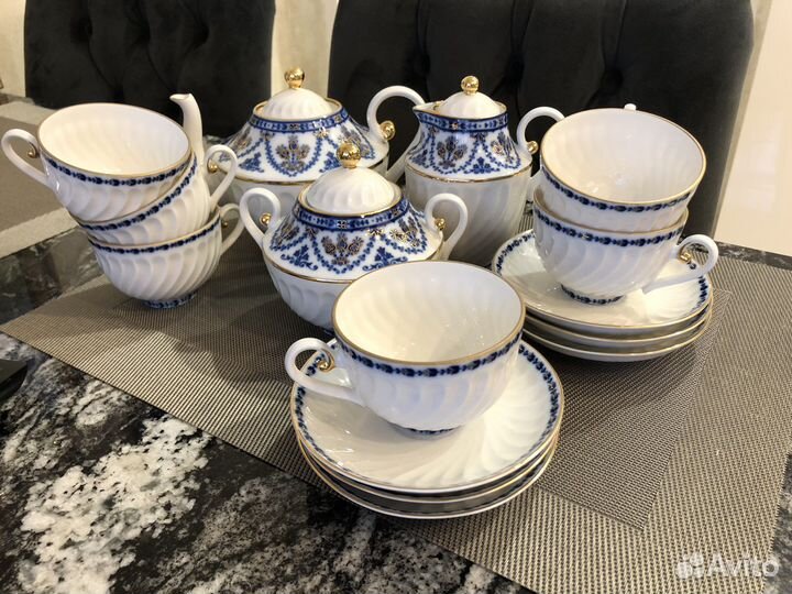 Редкость Чайный сервиз ифз, Кобальтовый фриз