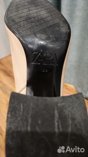 Ботильоны zara кожа 38