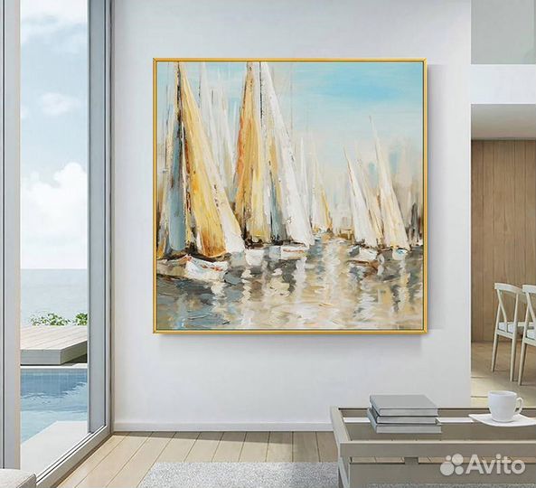 Картина маслом на холсте для интерьера море