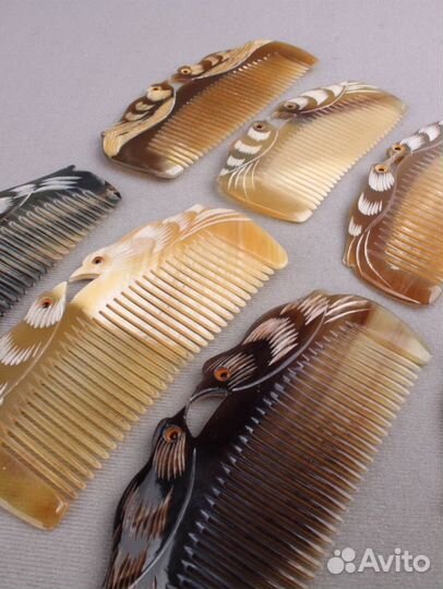 Расческа для волос из натурального рога гребень
