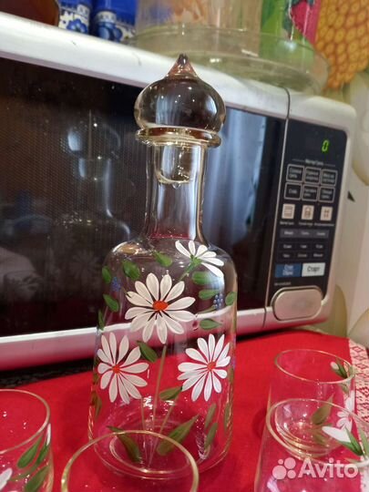 Графин ссср,редкий,ручная роспись- Ромашки