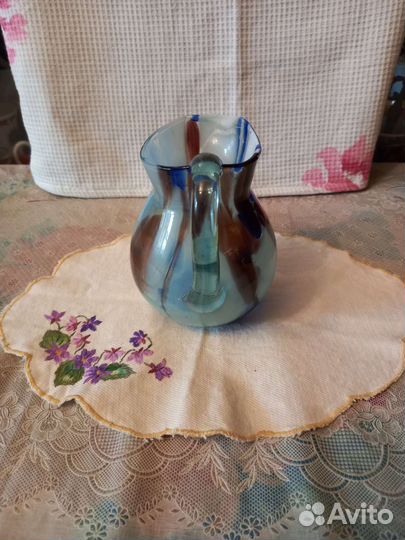 Кувшин/молочник цветное стекло