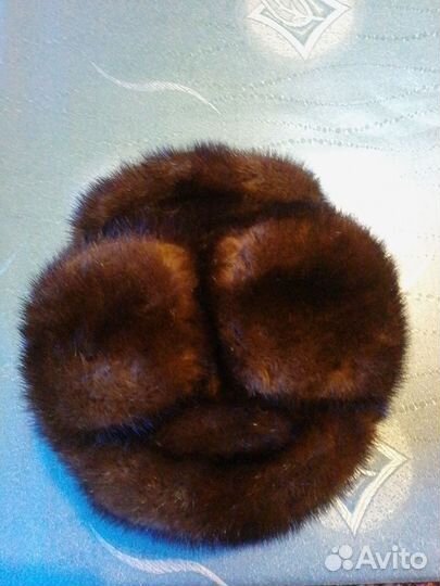 Норковая шапка мужская бу