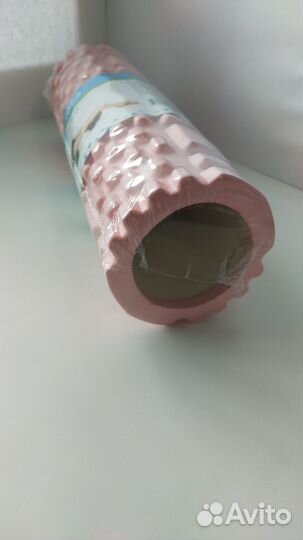 Массажный валик, ролик для фитнеса 30x10, розовый