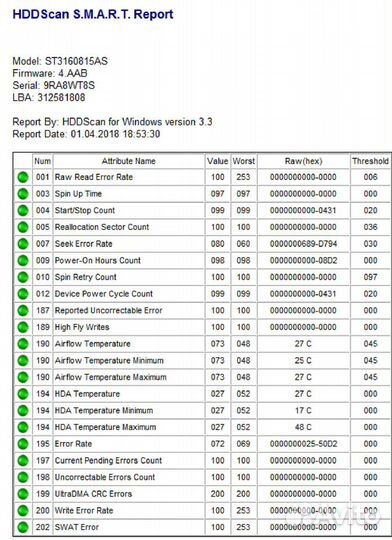Б/у жёсткие диски (разные, см.список)