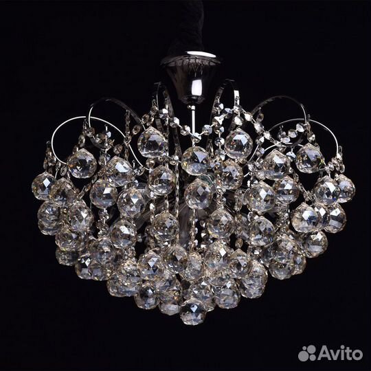 Люстра виноград металлическая и хрустальная