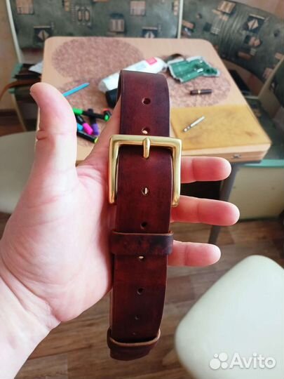 Ремни из кожи ручной работы