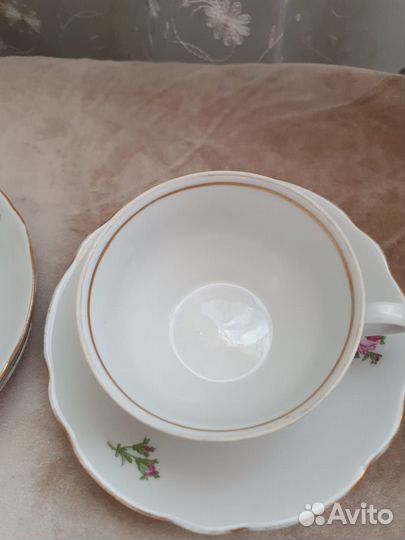 Чайная пара фарфор ГДР Кахла. 50-60г