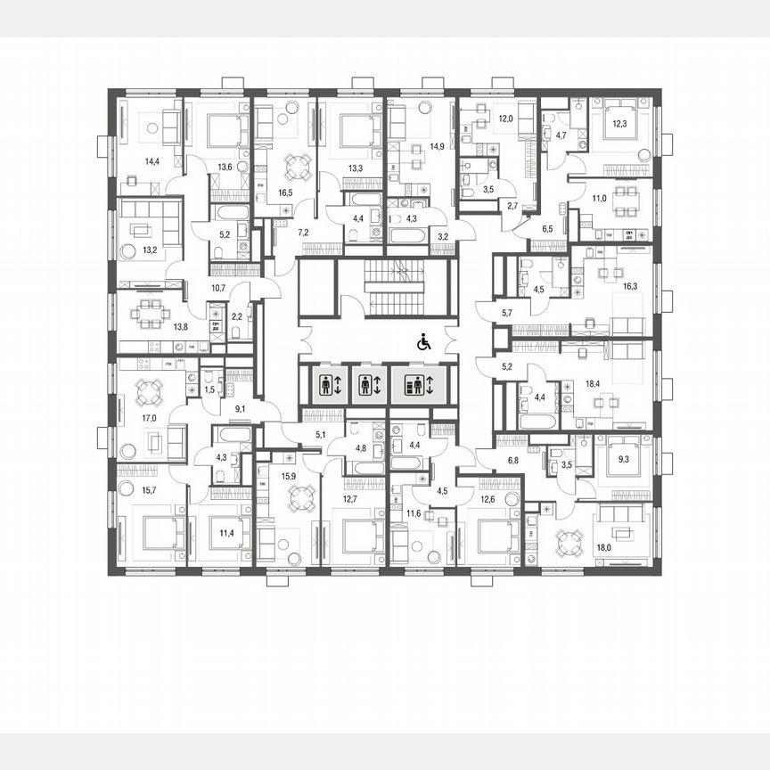 Квартира-студия, 18,2 м², 19/25 эт.