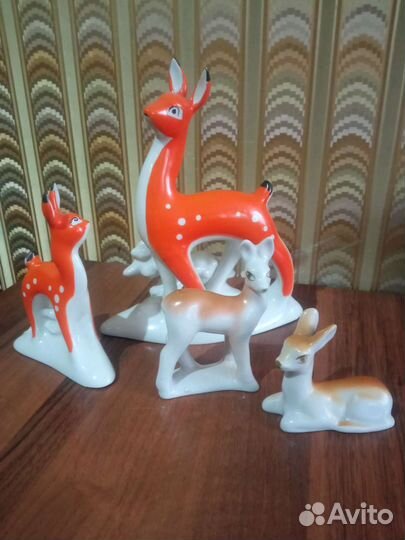 Фарфоровая статуэтка ссср,лисята 2шт