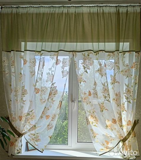 Штора для кухни новая